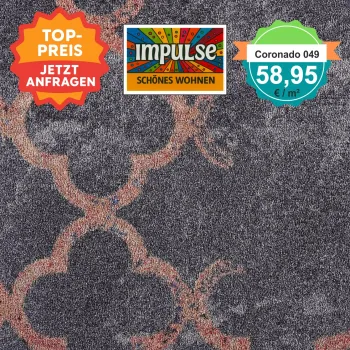 Alt-Text: Farb- und Strukturmuster von Girloon Coronado 049 – strapazierfähiger Objektvelours